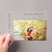 写真Hモダンシンプル保存日 アクリル招待状 (インサイチュ (ポータブル))