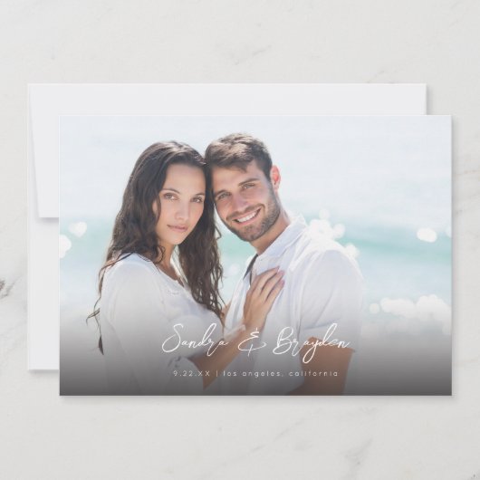 写真H MOD Chic 8 Save the Date 招待状 (正面)