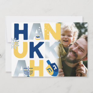 写真HANUKKAH(ユダヤ教)メノラーDreidelグリーティングカード
