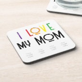 写真i愛カスタム母懸命プラスチックのコースター コースター (左側)