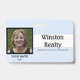 写真IDを持つビジネスバッジテンプレート バッジ