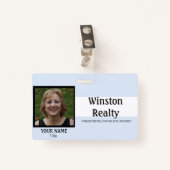 写真IDを持つビジネスバッジテンプレート バッジ (正面クリップ)