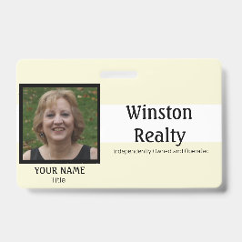 写真IDを持つビジネスバッジテンプレート バッジ