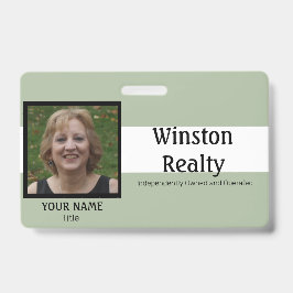 写真IDを持つビジネスバッジテンプレート バッジ