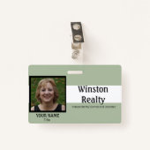 写真IDを持つビジネスバッジテンプレート バッジ (正面クリップ)