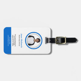 写真IDカードブルーベルト荷物タグ ラゲッジタグ