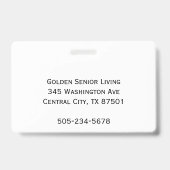 写真IDクリップコビッドワクチン接種2面IDバッジ バッジ (裏面)