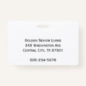 写真IDクリップコビッドワクチン接種2面IDバッジ バッジ (裏面)