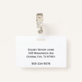 写真IDクリップコビッドワクチン接種2面IDバッジ バッジ (裏面クリップ)