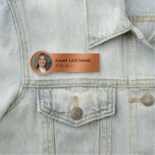 写真IDシンプルお洒落フェイク銅事業 名札 (インサイチュ)