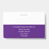 写真IDバッジパーソナライズされた会社従業員ID バッジ (裏面)