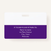 写真IDバッジパーソナライズされた会社従業員ID バッジ (裏面)