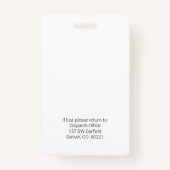 写真IDバッジ バッジ (裏面)