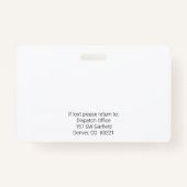 写真IDバッジ バッジ (裏面)