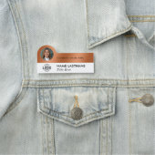 写真IDロゴお洒落フェイクCopper White Business 名札 (インサイチュ)