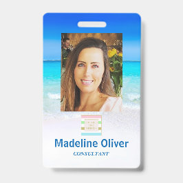 写真IDロゴ海ビーチシーラニヤードバッジ バッジ