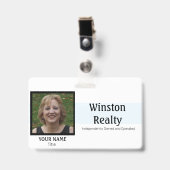 写真ID付きビジネスバッジテンプレート バッジ (正面 （クリップ付）)