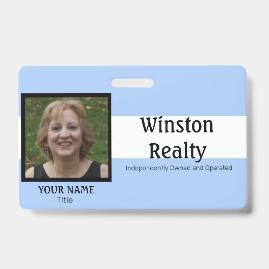 写真ID付きビジネスバッジテンプレート バッジ (正面)