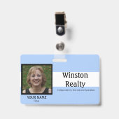 写真ID付きビジネスバッジテンプレート バッジ (正面 （クリップ付）)