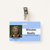 写真ID付きビジネスバッジテンプレート バッジ (正面クリップ)