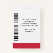 写真ID従業員病院医療プロフェッショナル バッジ (裏面)