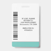 写真ID従業員病院医療プロフェッショナル バッジ (Back)