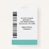 写真ID従業員病院医療プロフェッショナル バッジ (裏面)