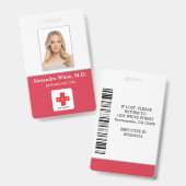 写真ID従業員病院医療プロフェッショナル バッジ (Front & Back)