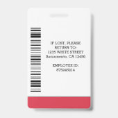 写真ID従業員病院医療プロフェッショナル バッジ (Back)