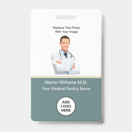 写真ID病院の医療スタッフ名バッジ バッジ (正面)