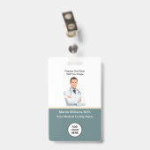 写真ID病院の医療スタッフ名バッジ バッジ (裏面 （クリップ付）)