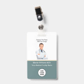 写真ID病院の医療スタッフ名バッジ バッジ (正面 （クリップ付）)