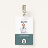 写真ID病院の医療スタッフ名バッジ バッジ (裏面クリップ)