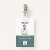 写真ID病院の医療スタッフ名バッジ バッジ (正面クリップ)