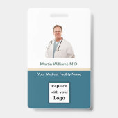 写真ID病院医療プロフェッショナル名バッジ バッジ (裏面)