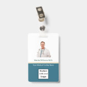 写真ID病院医療プロフェッショナル名バッジ バッジ (裏面 （クリップ付）)