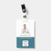 写真ID病院医療プロフェッショナル名バッジ バッジ (正面 （クリップ付）)