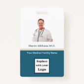 写真ID病院医療プロフェッショナル名バッジ バッジ (裏面)