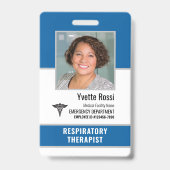 写真ID パーソナライズされた Medical Employee バッジ (正面)