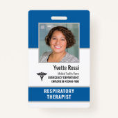 写真ID パーソナライズされた Medical Employee バッジ (正面)