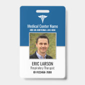 写真ID パーソナライズされた Medical Employee バッジ (Front)