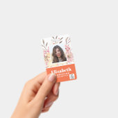 写真ID - 従業員VIPパス - 女の子の花 バッジ (手持ち)