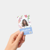 写真ID - 従業員VIPパス - 女の子の花 バッジ (手持ち)