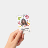 写真ID - 従業員VIPパス - 女の子の花 バッジ (手持ち)