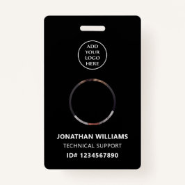 写真ID QRコード会社ロゴスタッフ名役職 バッジ