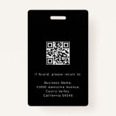 写真ID QRコード会社ロゴスタッフ名役職 バッジ (裏面)