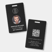 写真ID QRコード 会社ロゴ スタッフ名 職位 バッジ (表裏)