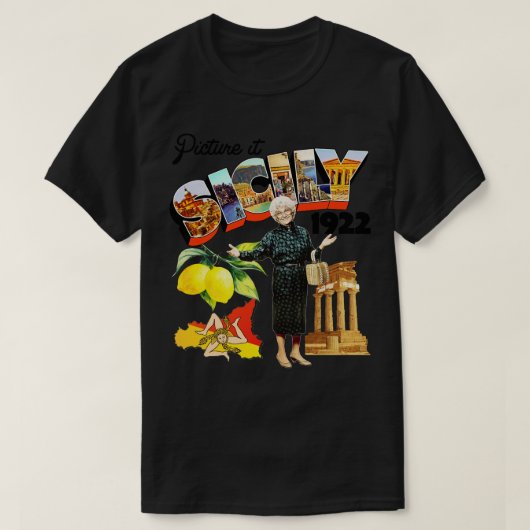 写真Itシチリア1922はがき Tシャツ (デザイン正面)