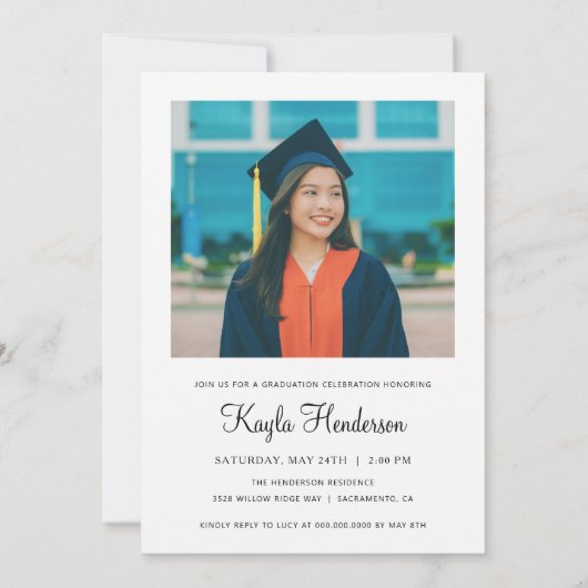 写真It Did卒業招待状 招待状 (裏面)