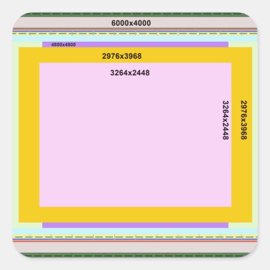 写真L四角ステッカー スクエアシール (正面)